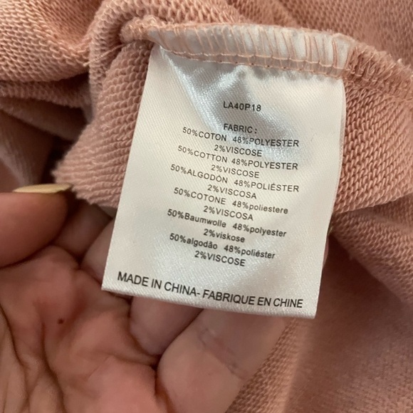 MOLLY bracken bedazzled crew neck sweater pink XL - Picture 4 of 6